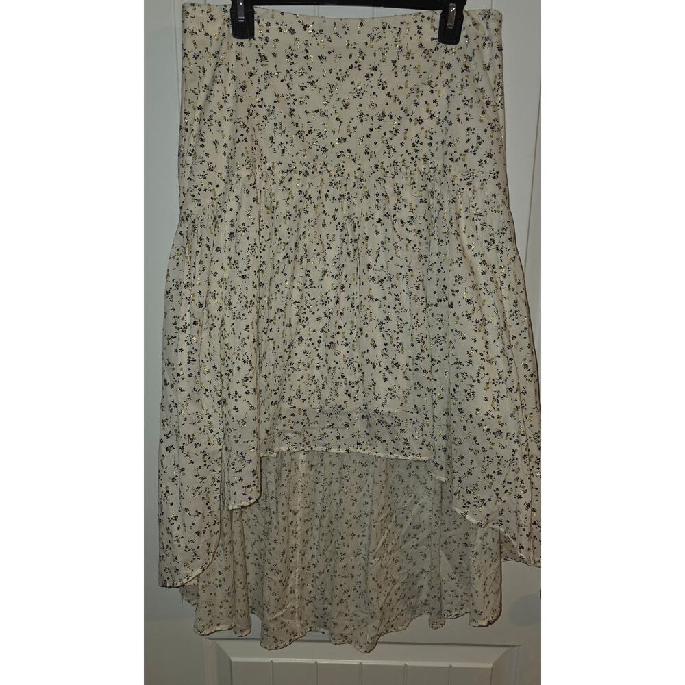 Vince Camuto High Low Floral Dress with Black and Gold Floral New without Tags